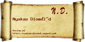 Nyakas Dioméd névjegykártya
